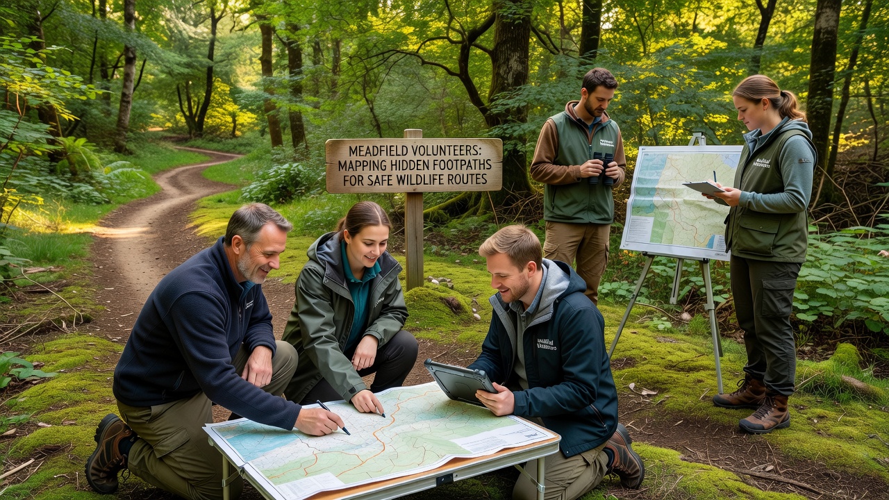 Meadfield Volunteers Chart Hidden Footpaths for Family Wildlife Routes